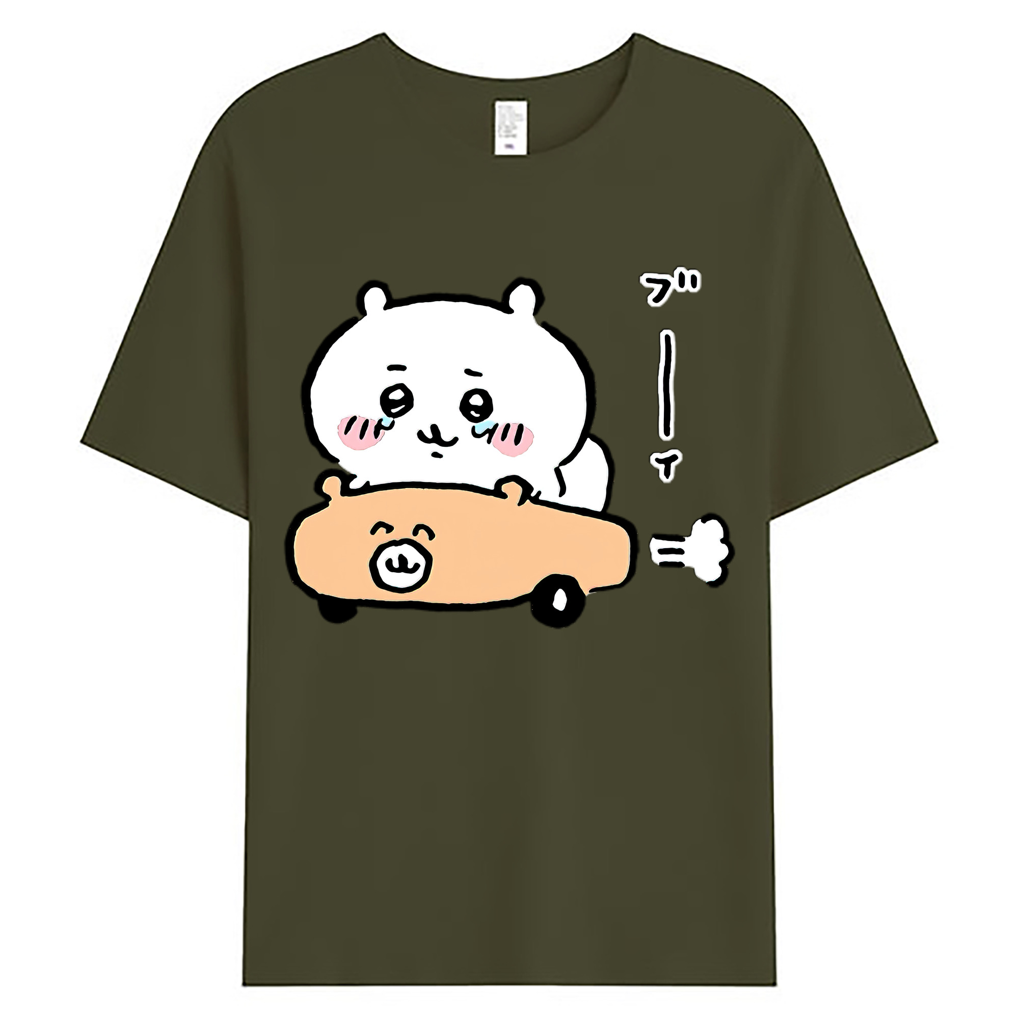（画像用） ちいかわ ちいかわ Chii-kawa chiikawa 綿100％ メンズ半袖Tシャツ｜肌触りやわらか＆通気性